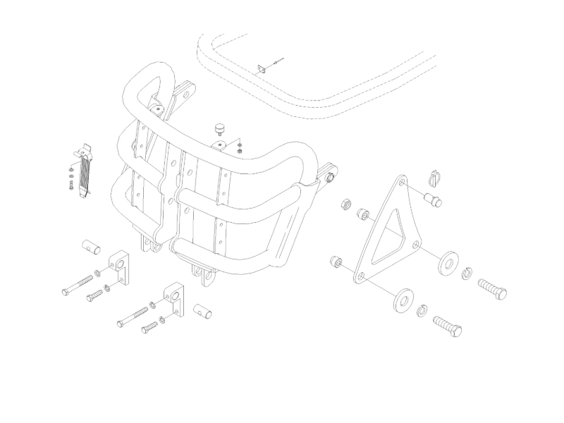 Bull Bar anteriore Antonio Carraro kit completo per il montaggio 19930129