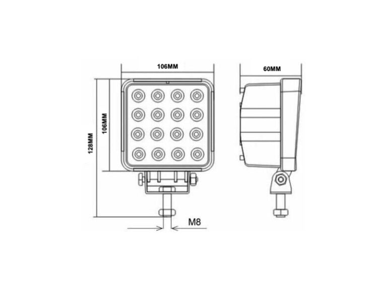 Fari A LED Da Lavoro 2 Pezzi 24W 2700 Lumen Per Trattore, Camion, Barca - IP67 Impermeabile, 12V/24V, Staffa Regolabile