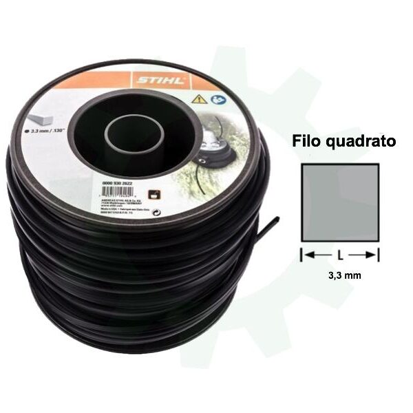 Bobina filo decespugliatore 3,3mm quadrato nero STIHL