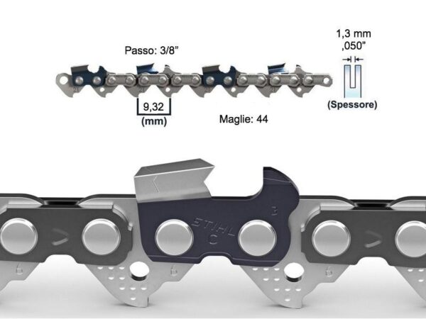 Catena stihl ms 170 44 maglie passo 9,32 mm spessore 1,3 mm