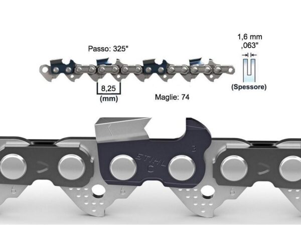 Catena motosega passo 325" 74 maglie spranga 45cm STIHL