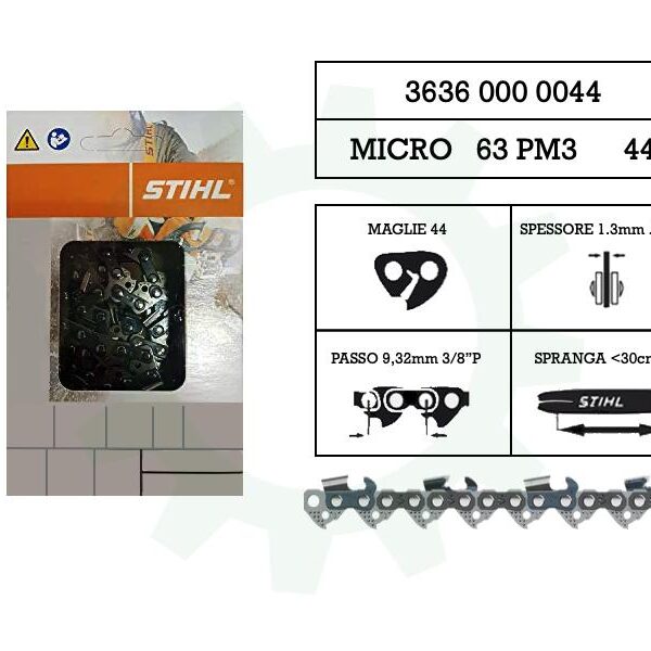 Catena stihl ms 170 44 maglie passo 9,32 mm spessore 1,3 mm