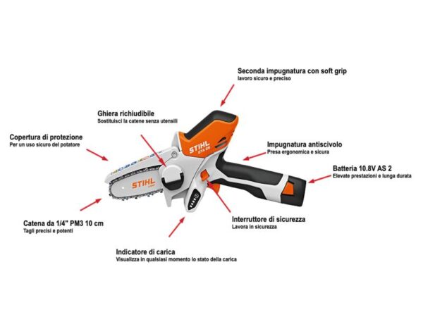 Potatore a batteria professionale Stihl GTA 26