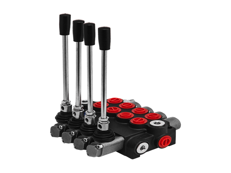 KIT DISTRIBUTORE OLEODINAMICO 3/8 2 LEVE 1 D.E. E 1 S.E. CON INNESTI RAPIDI