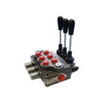 Distributore olio idraulico a 3 leve con filettatura 3/8
