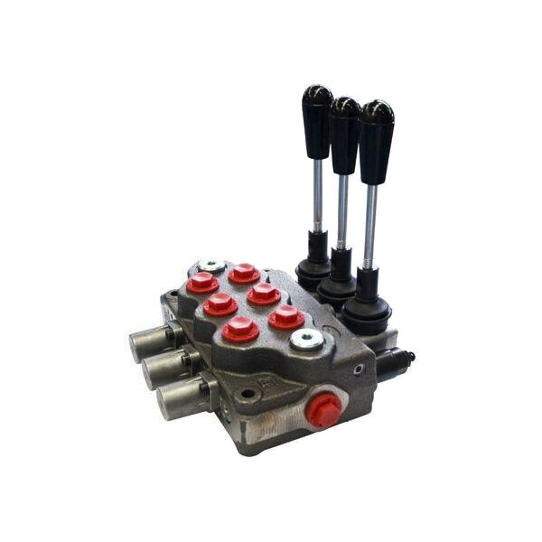 Distributore olio idraulico a 3 leve con filettatura 3/8