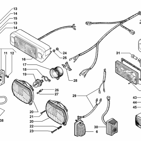 F01-0010 ESPLOSO IMPIANTO ELETTRICO ANTERIORE