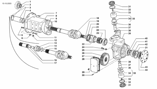 B04-0030 ESPLOSO PONTE ANTERIORE TIGRONE 4X4