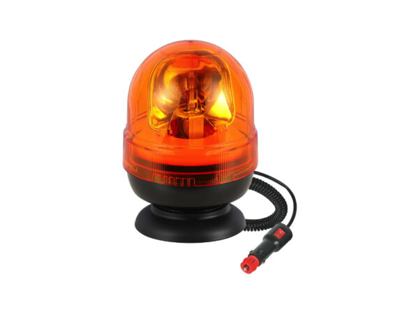 Lampeggiante arancione alogeno da 12V a base magnetica