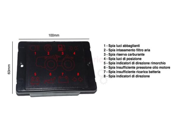 Quadro spie per trattori Antonio carraro da serie 15 a 24