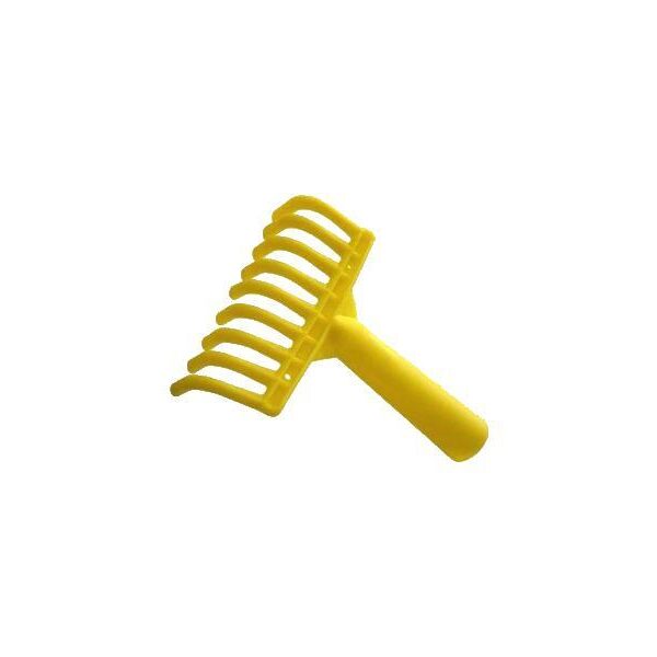 rastrello per olive a pettine con 9 denti e foro per inserimento dell'asta