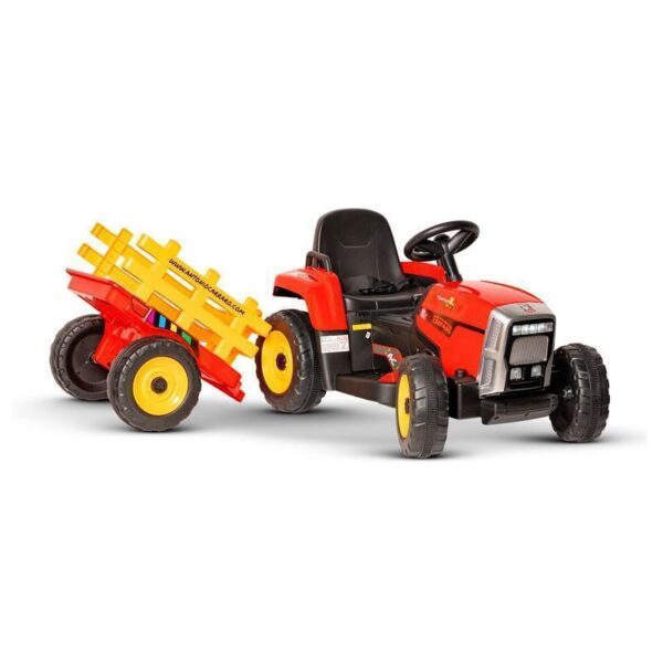 Peluche Trattore Morbido 30,5 Cm - Giocattolo Super Carino Per Bambini, Rosso, Regalo Compleanno