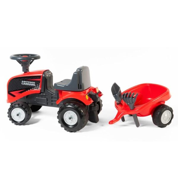 Trattore cavalcabile con rimorchio per bambini Antonio Carraro