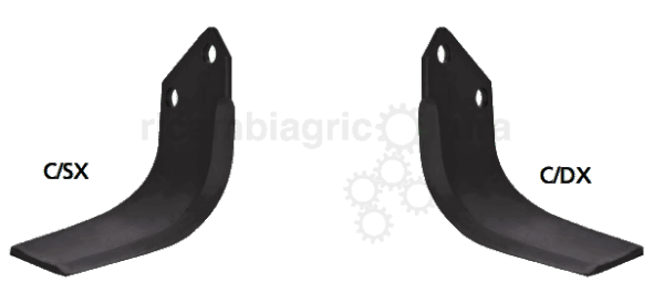 Zappette fresa Maschio per modelli A e H piatto 70X6 curve 10DX E 10SX