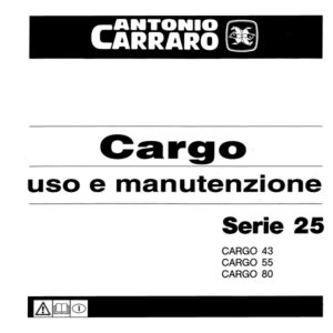 uso e manutenzione Cargo serie 25