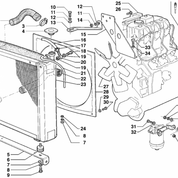 Esploso motore 5500 Supertigre serie 21 Antonio Carraro