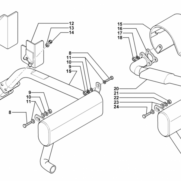 Esploso marmitte serie 21 Antonio Carraro