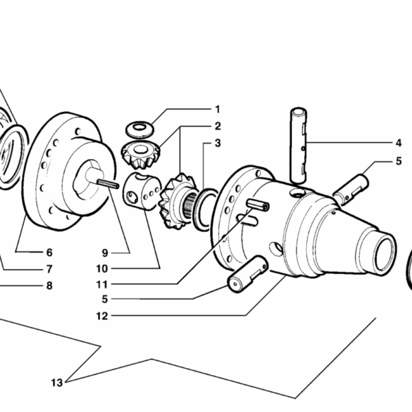 Esploso ricambi Antonio Carraro differenziale per Supertigre