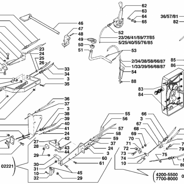 Esploso ricambi acceleratore e stop motore Supertigre