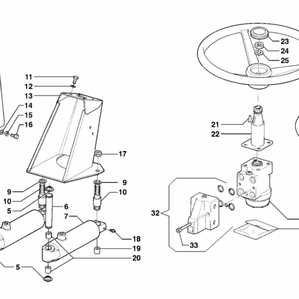 Ricambi sterzo idraulico Supertigre serie 21 Antonio Carraro